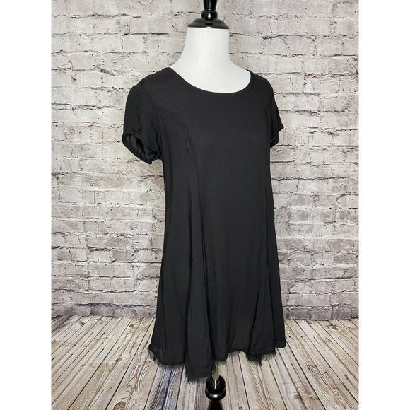 Silence +‎ Noise Solid Black Mini Dress - Picture 11 of 12